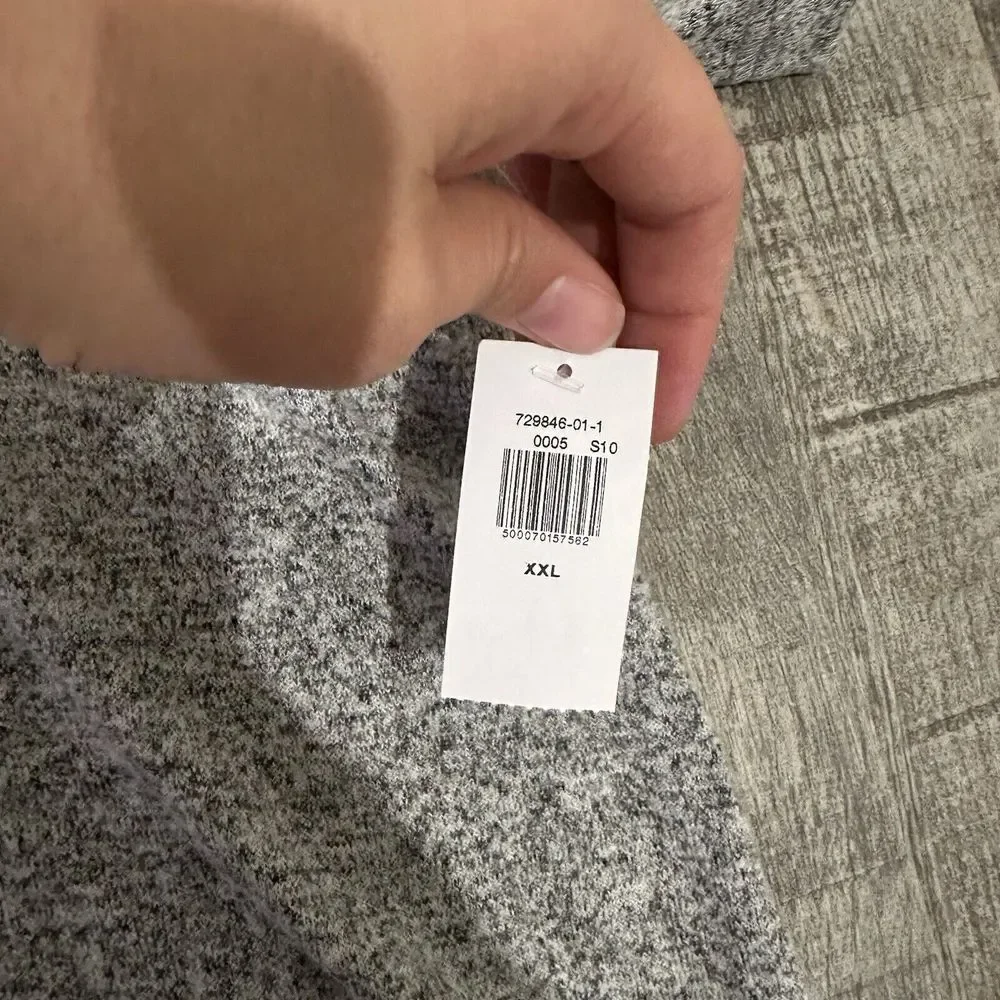 Old Navy Womens Plus Size 2X Short Sleeve Plush‎ Crop Top Grey Heather - Picture 4 of 7